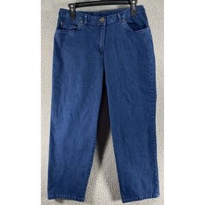 Ruby Rd Jeans Women's 8 Petite Blue‎ Denim Cotton Blend Stretch Side Elastic